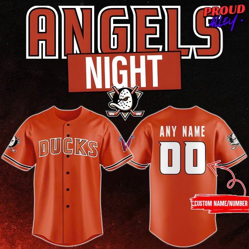 Anaheim Ducks Angels Night Performance Baseball Jersey