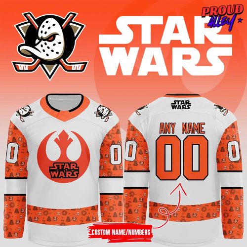 Anaheim Ducks x Star Wars Custom Hockey Jersey