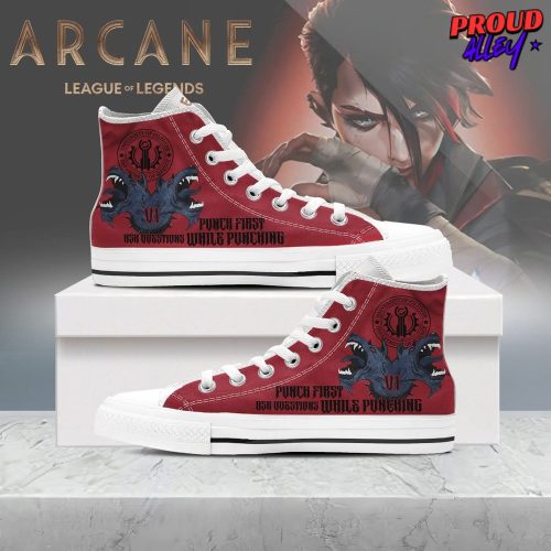 Arcane League of Legends Vi High Top Canvas Shoes