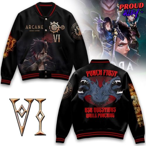 Arcane League of Legends Vi Special Edition Varsity Jacket