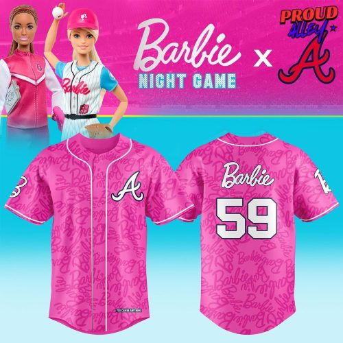 Atlanta Braves x Barbie Night Game 2024 Monogram Baseball Jersey