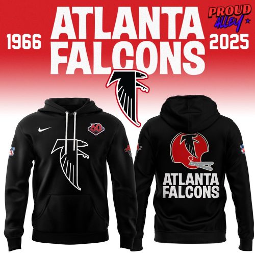 Atlanta Falcons Throwback 2025 Black Hoodie