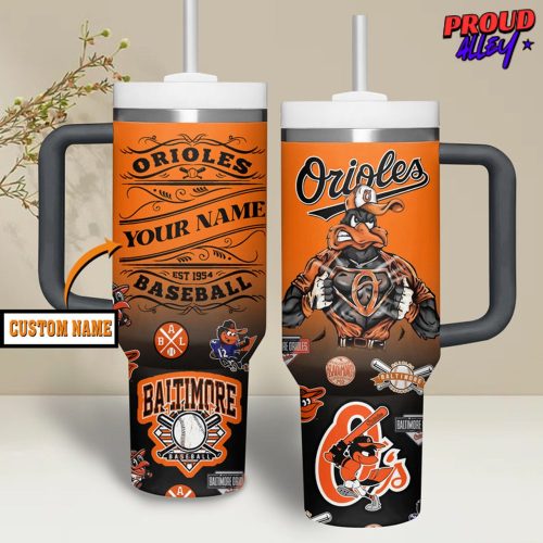 Baltimore Orioles Baseball Custom Name Stanley Tumbler