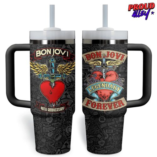 Bon Jovi 40th Anniversary Stanley Tumbler 40oz