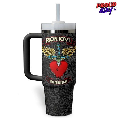 Bon Jovi 40th Anniversary Stanley Tumbler 40z