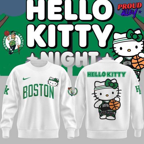 Boston Celtics x Hello Kitty Limited Edition White Sweatshirt