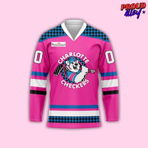 Charlotte Checkers Neon Night 2025 Hockey Jersey