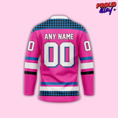 Charlotte Checkers Neon Night 2025 Hockey Jersey