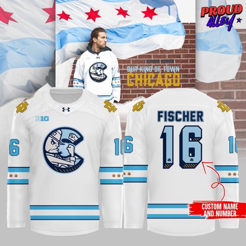 Chicago Cubs x Notre Dame Fighting Irish Custom Hockey Jersey