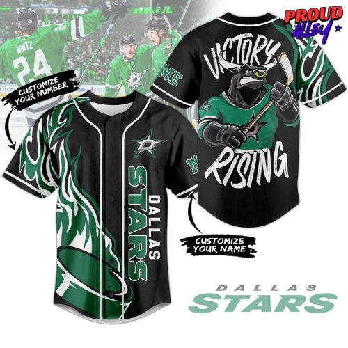 Dallas Stars Victory Rising Custom Name Baseball Jersey