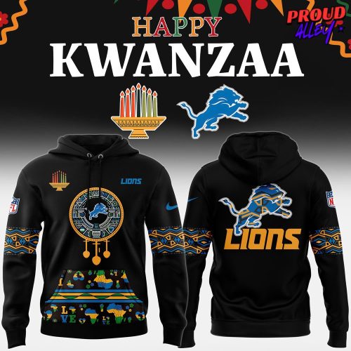 Detroit Lions Happy Kwanzaa NFL Hoodie