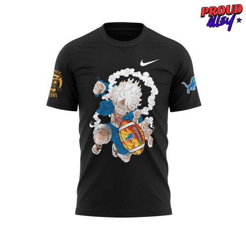 Detroit Lions x One Piece Luffy Gear 5 T-Shirt