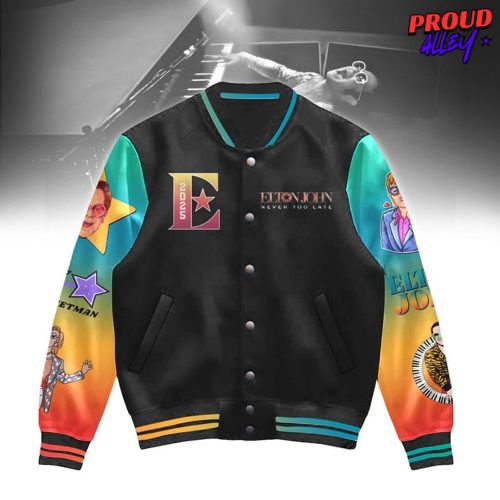 Elton John Never Too Late Varsity Jacket