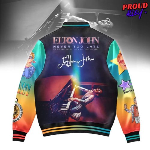 Elton John Never Too Late Varsity Jacket