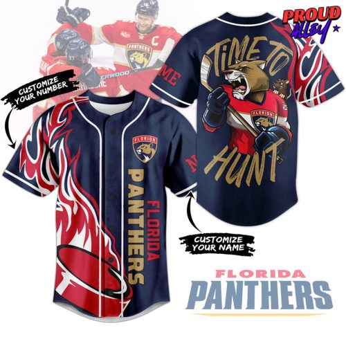 Florida Panthers Ice Hockey Custom Name Baseball Jersey