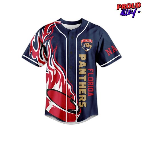 Florida Panthers Ice Hockey Custom Name Baseball Jersey