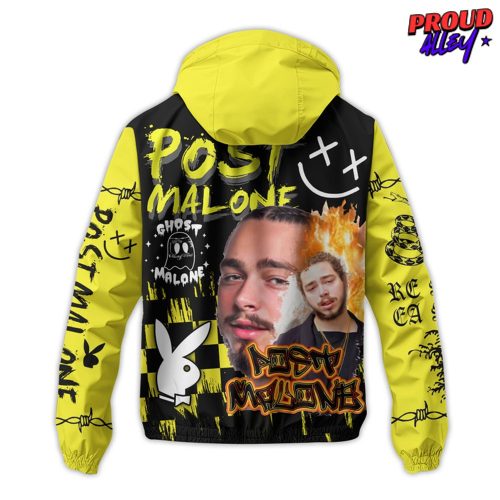 Ghost Post Malone Windbreaker Outdoor Zipper Hoodie