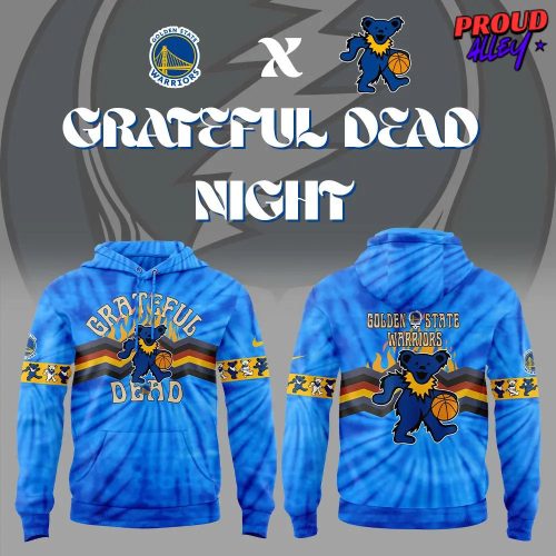 Golden State Warriors x Grateful Dead Night Edition Blue Hoodie