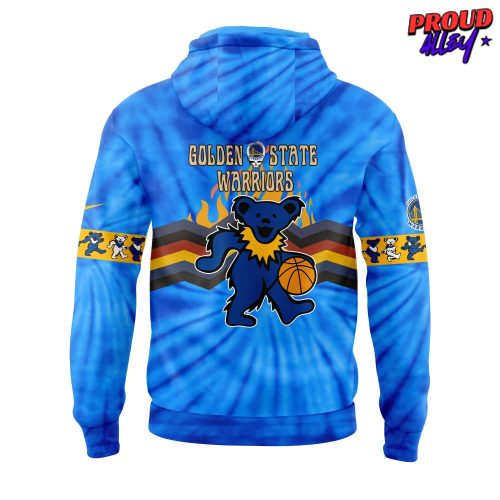 Golden State Warriors x Grateful Dead Night Edition Blue Hoodie