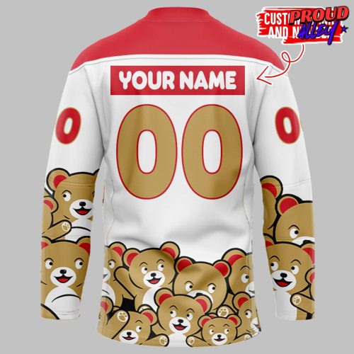 Grand Rapids Griffins Teddy Bear Special White Hockey Jersey