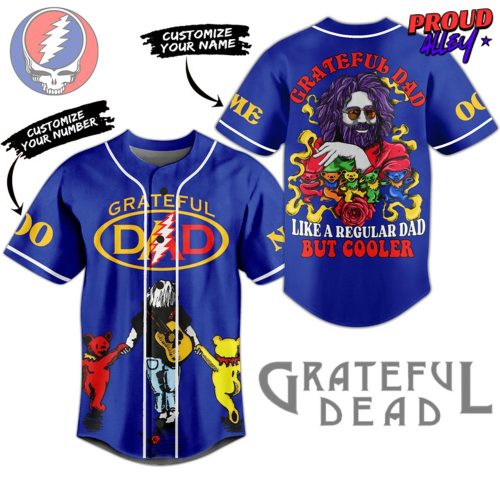 Grateful Dead Grateful Dad Custom Jersey Shirt