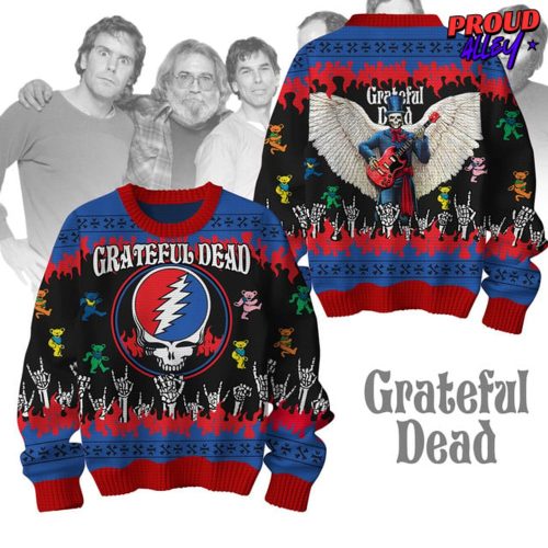 Grateful Dead Skeleton Wings Ugly Sweater