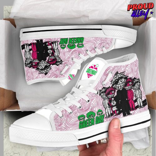 Green Day Limited Edition High Top Canvas Shoes