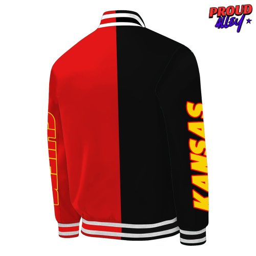 Kansas City Chiefs Black Red Varsity Jacket