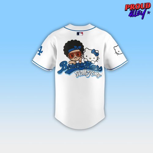 Los Angeles Dodgers Bruno Mars And Hello Kitty Special Baseball Jersey