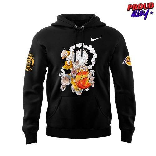 Los Angeles Lakers x One Piece Gear 5 Black Hoodie