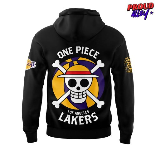 Los Angeles Lakers x One Piece Gear 5 Black Hoodie