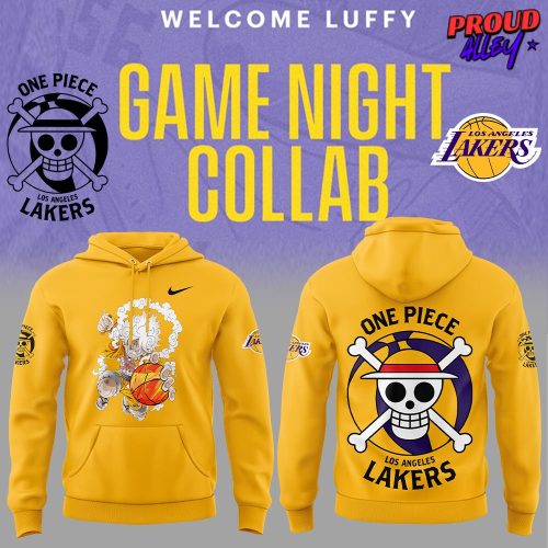 Los Angeles Lakers x One Piece Gear 5 Yellow Hoodie