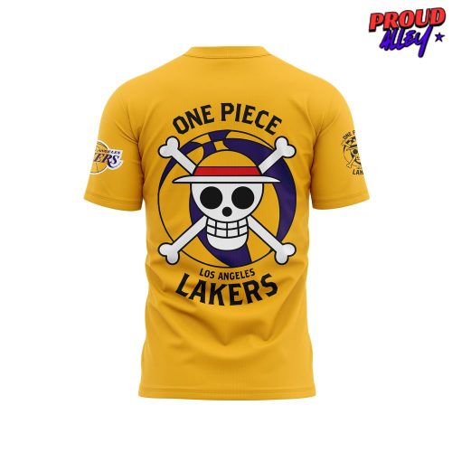 Los Angeles Lakers x One Piece Gear 5 Yellow TShirt