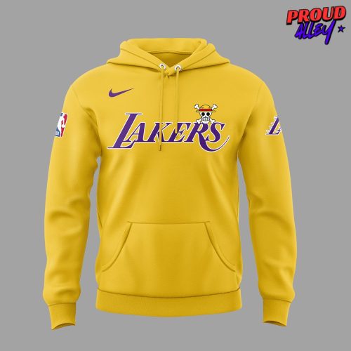 Los Angeles Lakers x One Piece Special Gold Hoodie