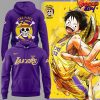 Los Angeles Lakers x One Piece Special Gold Hoodie