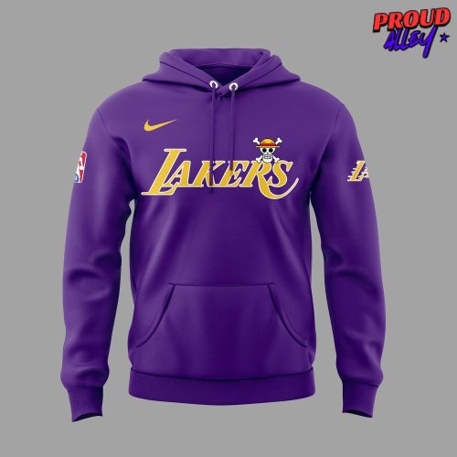 Los Angeles Lakers x One Piece Special Purple Hoodie