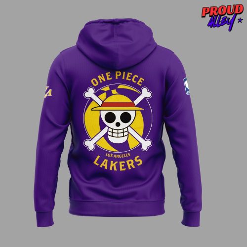 Los Angeles Lakers x One Piece Special Purple Hoodie