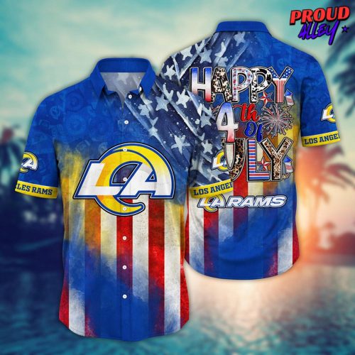 Los Angeles Rams NFL Happy 4th of July Hawaiian Shirt