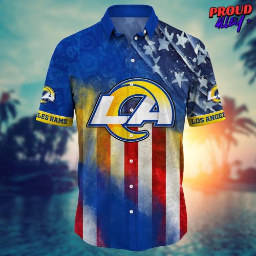 Los Angeles Rams NFL Happy 4th of July Hawaiian Shirt