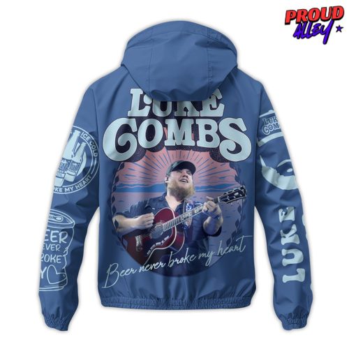 Luke Gombs Beer Never Broke My Heart Zipper Hoodie