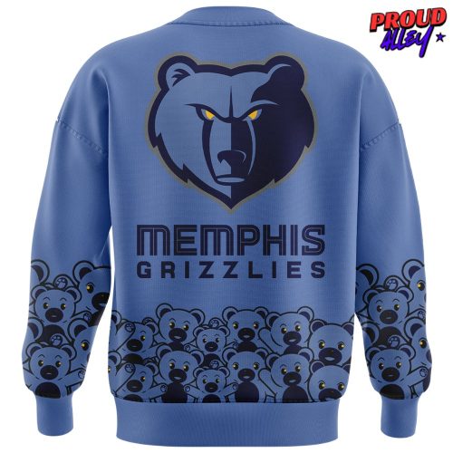 Memphis Grizzlies Teddy Bear Special Edition Blue Sweatshirt