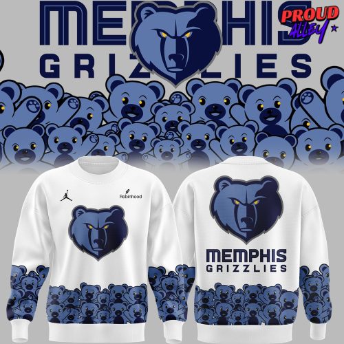 Memphis Grizzlies Teddy Bear Special Edition White Sweatshirt