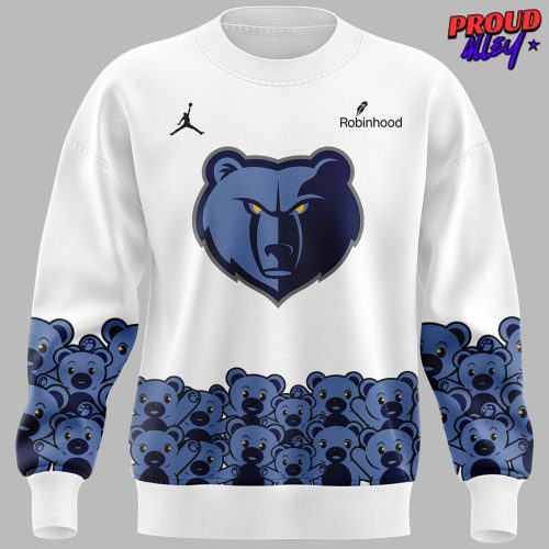 Memphis Grizzlies Teddy Bear Special Edition White Sweatshirt