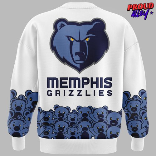 Memphis Grizzlies Teddy Bear Special Edition White Sweatshirt