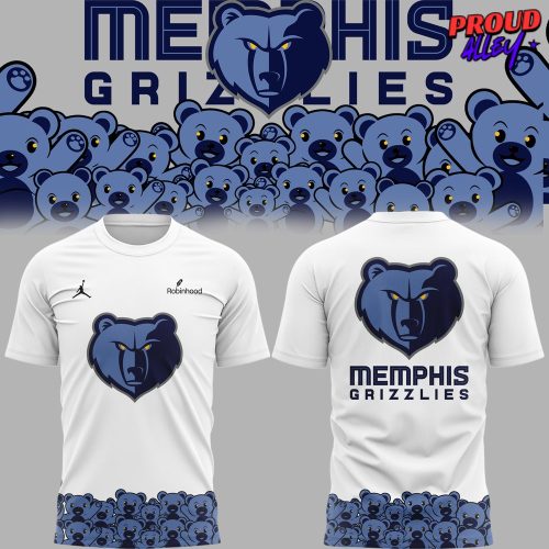 Memphis Grizzlies Teddy Bear Special Edition White T-Shirt