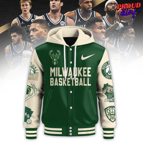 Milwaukee Bucks Fear The Deer Hooded Varsity Jacket