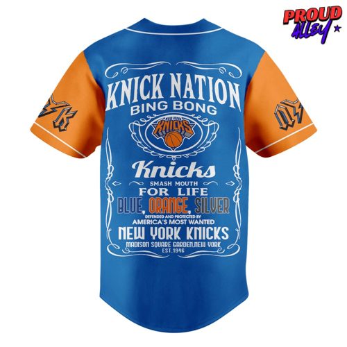 NBA Knick Nation Bing Bong Baseball Jersey