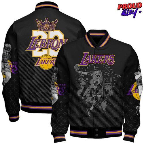 NBA LeBron James 23 The King Sport Pattern Varsity Jacket