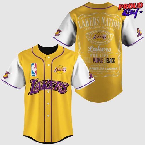 NBA Los Angeles Lakers Nation Baseball Jersey