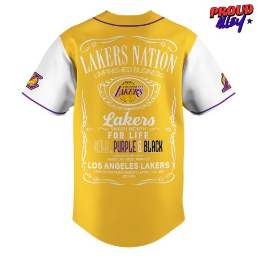 NBA Los Angeles Lakers Nation Baseball Jersey